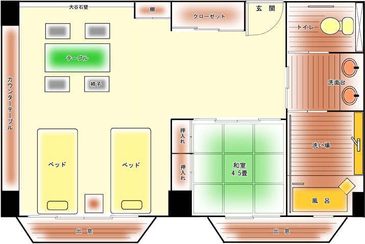 客室平面図