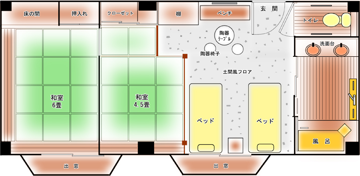 客室平面図