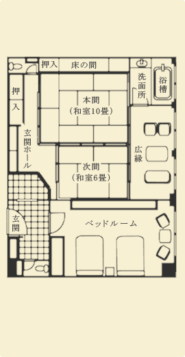 木の館 特別な時を贅を凝らしたお部屋で特別室の間取り